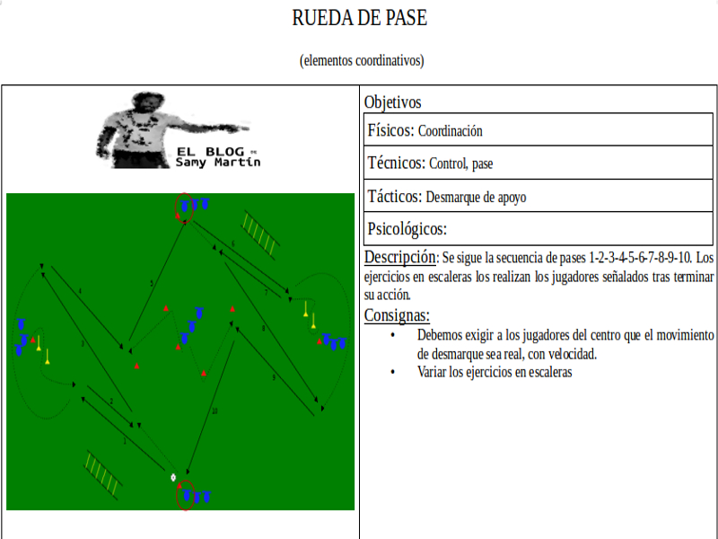 rueda de pase (elementos coordinativos)