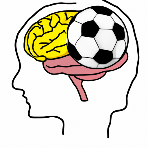 Ilustración. Un cerebro y balones de futbol